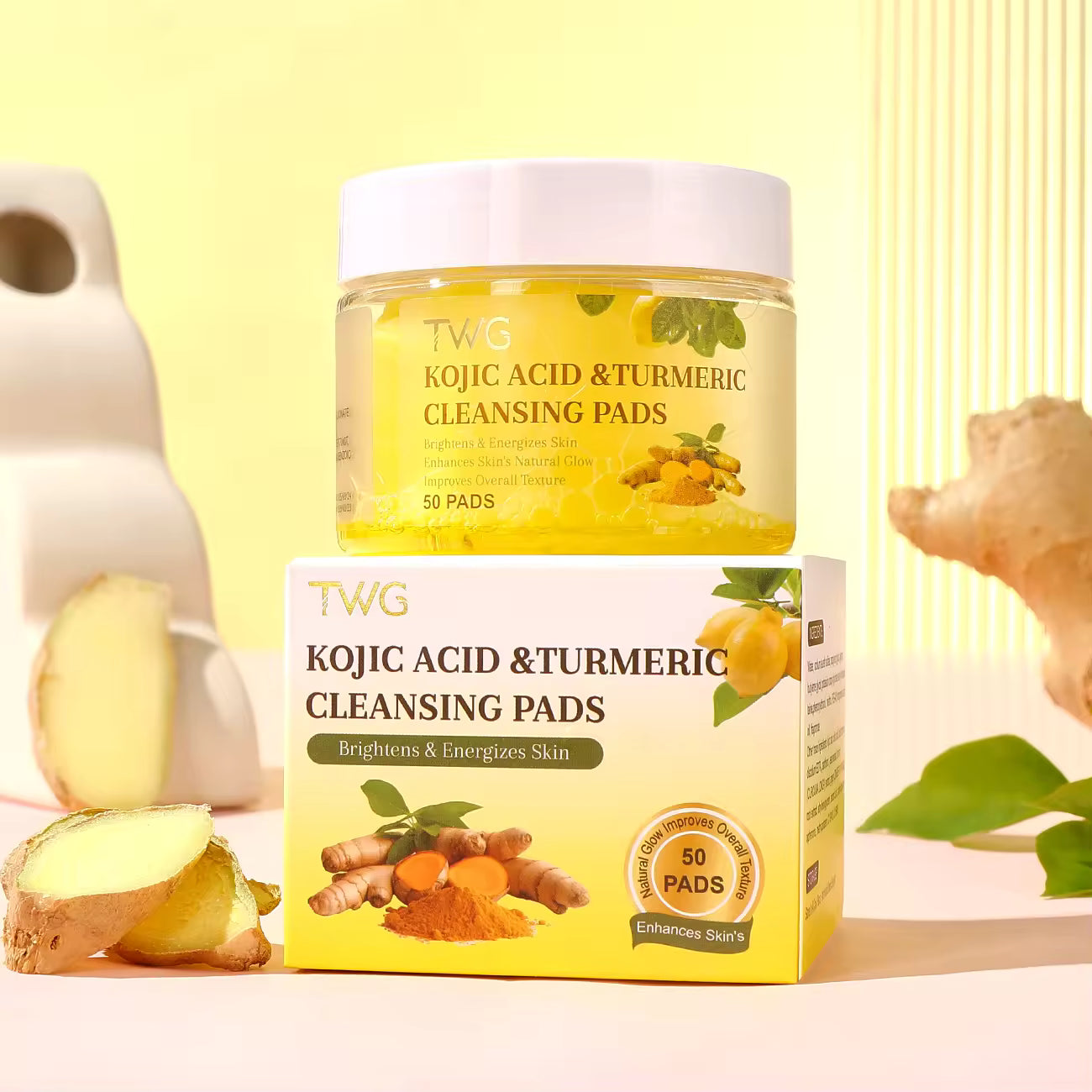 TWG Kojic Acid & Turmeric Face Cleansing Pads